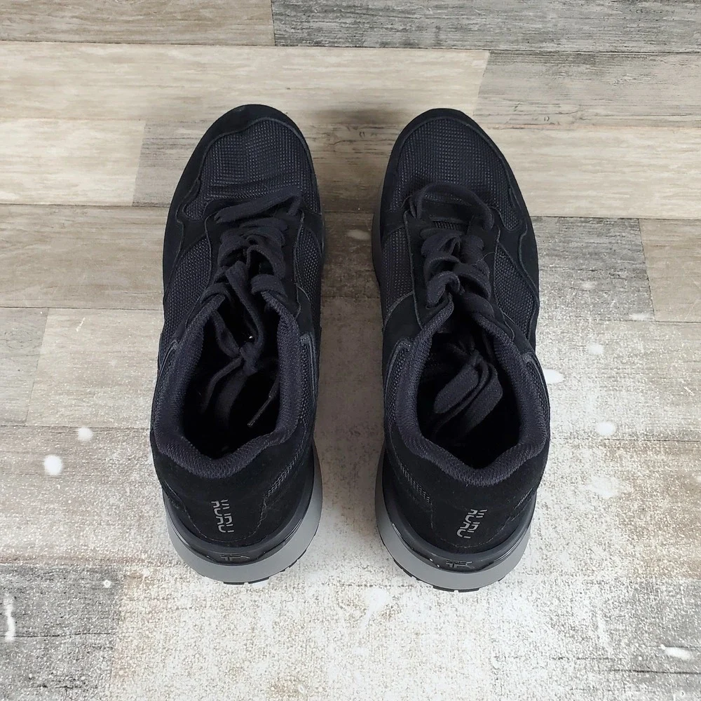 KURU Apogee‎ Shoes Sz 12 Jet Black Storm Gray Mesh Lace